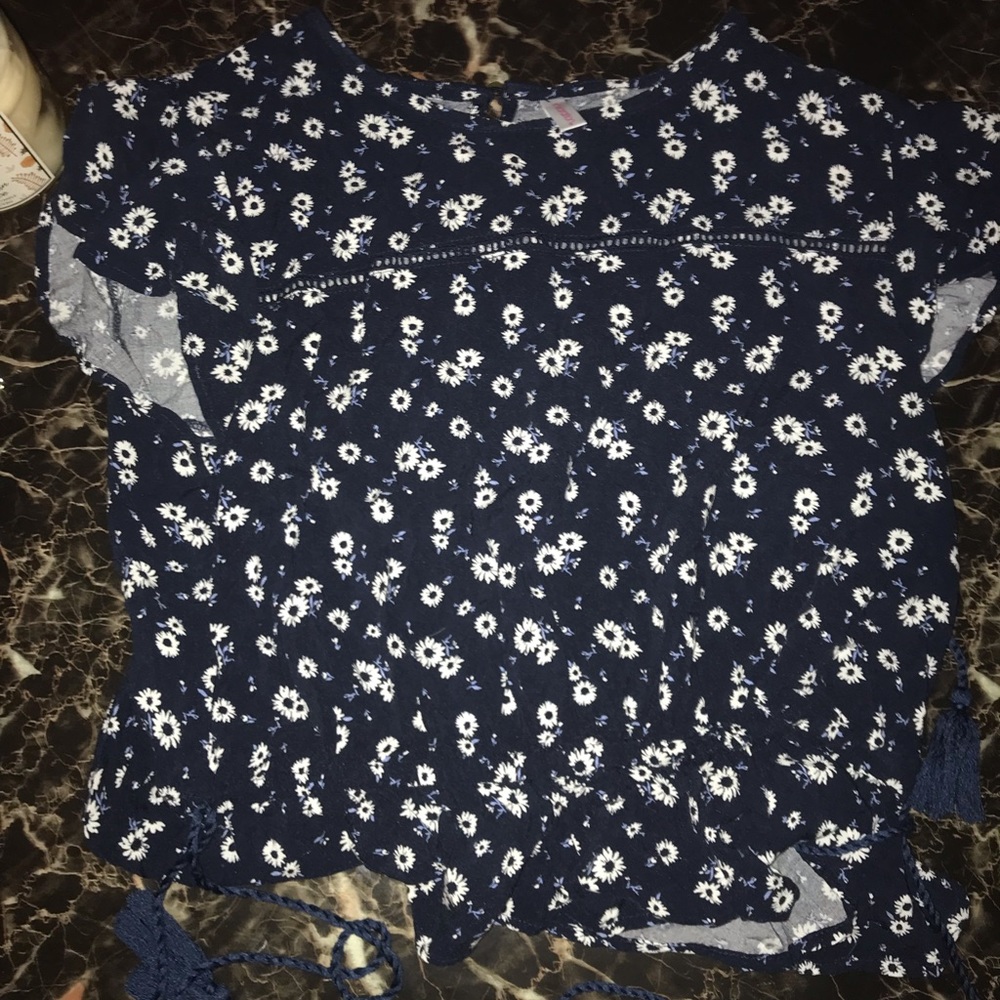Navy Crop Top